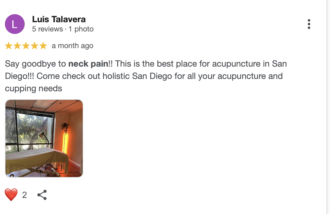 Acupuncture for neck pain Relief san diego