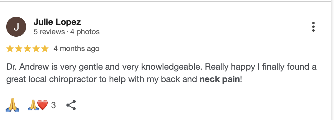 Neck Adjustment History